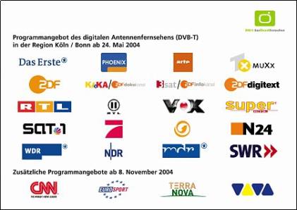 DVB-T Senderübersicht